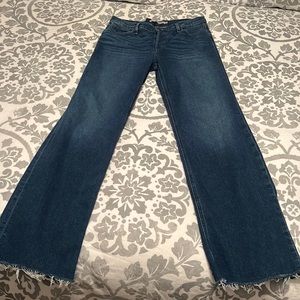 Hudson wide leg high rise button fly jeans